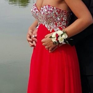 Red prom dress worn once